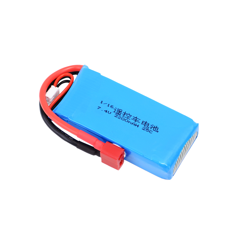 7.4V 2200mAh 25C 2S LiPo Battery T Deans Plug for Mjx 16210 16208 16207 1/16 Rc Car