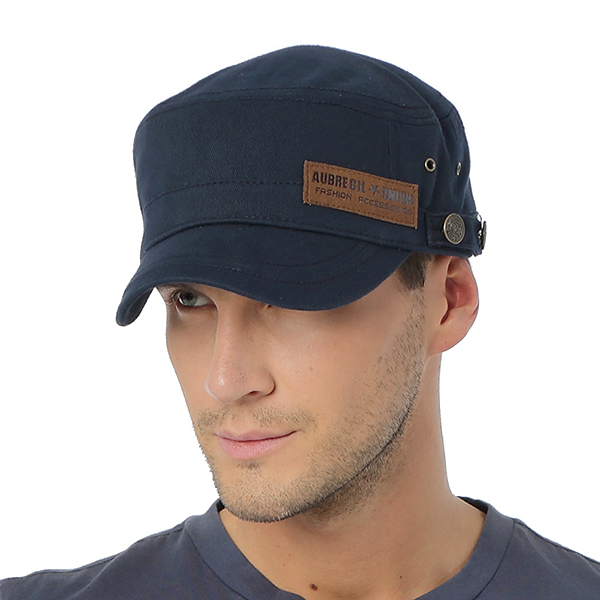

Men Cotton Casual Flat Top Hats Outdoor Army Baseball Snapback Hat Adjustable