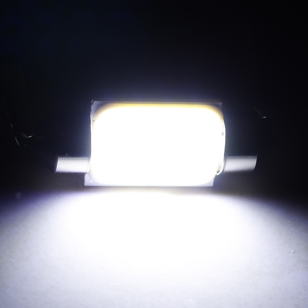 31/36/39/41mm C5W C10W COB LED Bulb Car Festoon Dome Lights Interior Map Reading Lamp DC12V White