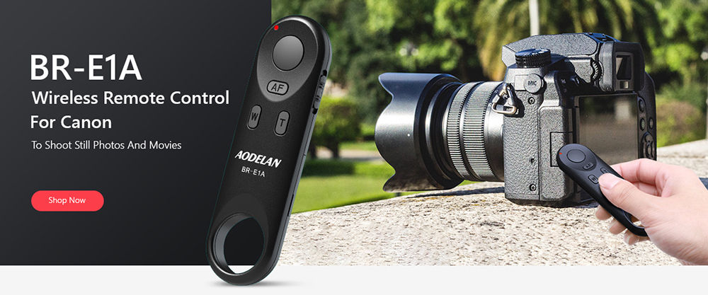AODELAN BR-E1A Wireless Remote Control Shutter Release for Canon EOS R5 R 850D 6D Mark II 90D 77D 800D 200D II M200 Camera