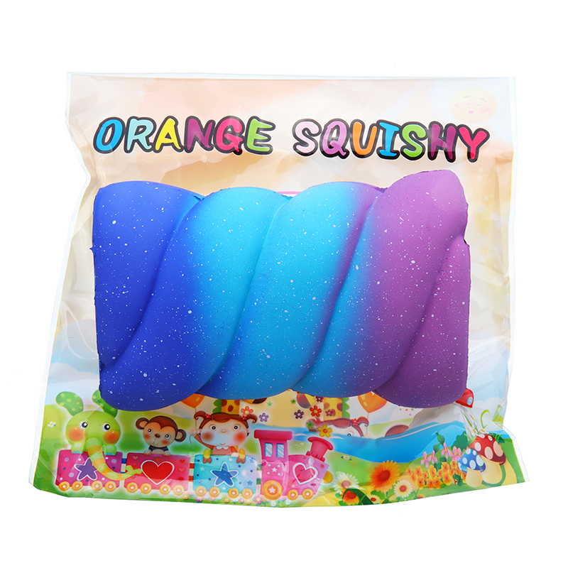 Orange Squishy 14.5cm Lovely Cotton Candy Marshmallow Slow Rising Toys With Packaging 