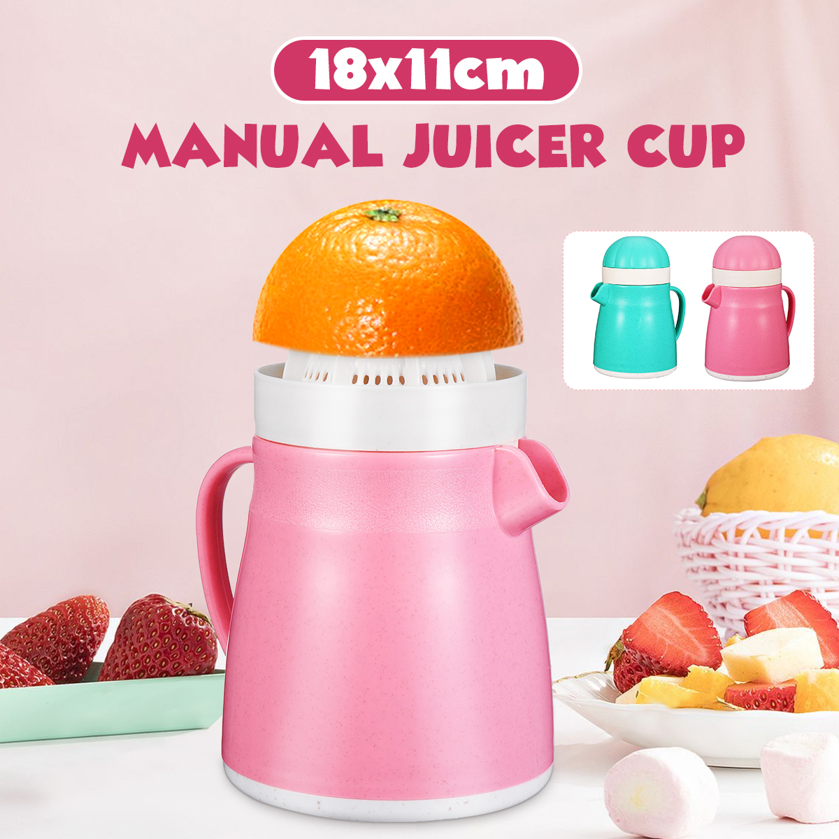 2-in-1 Manual Juicer Citrus Juicer Squeezer Cup Orange Lemon Squeezer