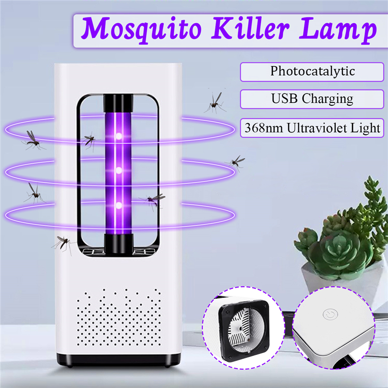 DC5V 1A 5W ABS 368nm USB Mosquito Dispeller Killer Lamp Indoor Bug Zapper Plug in Electronic LED Light Insect Trap Pest Control 