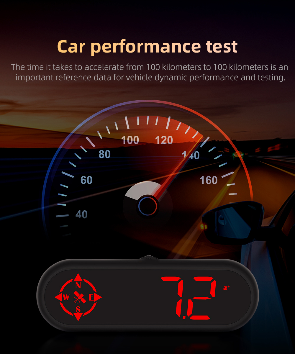 G9 Auto HUD GPS Head Up Display Car Gauge Speedometer With Compass Clock Driving Distance Security Alarm Electronic Accessories