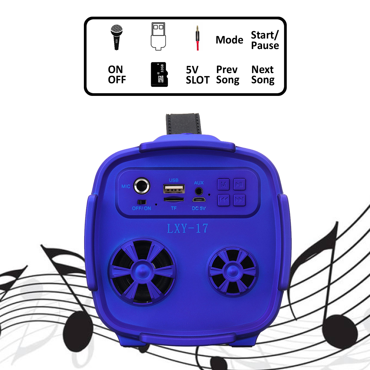 Portable Wireless bluetooth Speaker Colorful LED Light Outdoor Stereo Bass FM Radio TF Card Speaker