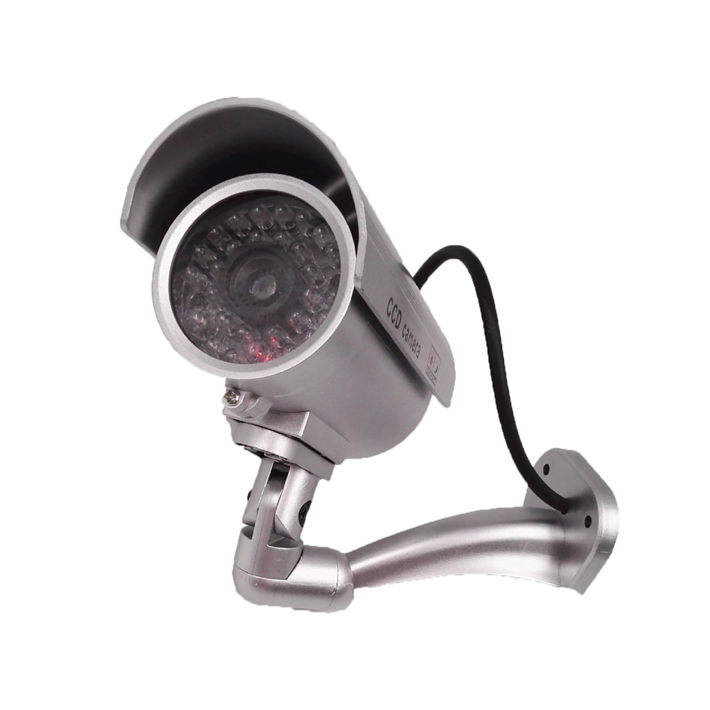 Waterproof Dummy CCTV CCD Bullet Camera with Flashing LED Light Outdoor Fake Simulation Camera 68