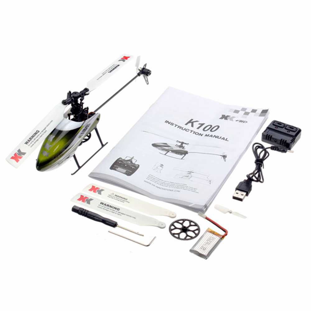 XK K100 Falcom 6CH Flybarless 3D6G System RC Helicopter BNF - Photo: 8