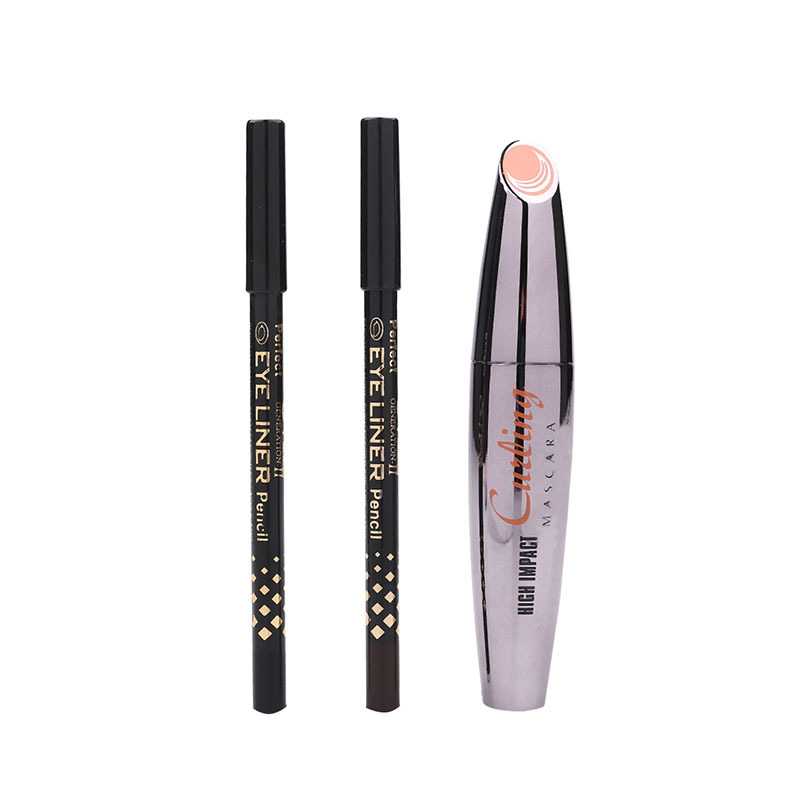 MENOW Eyelash Mascara Makeup Set Volume long Thickening Black Brown Eye Liner Pencil Pen