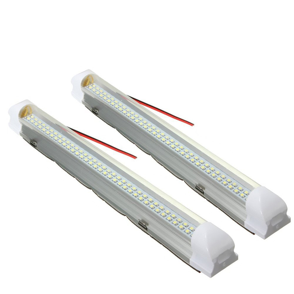 2Pcs Triple Row 108 LED Interior Light Strip Bar With ON/OFF Switch for RV Car Van Bus Caravan Boat Home
