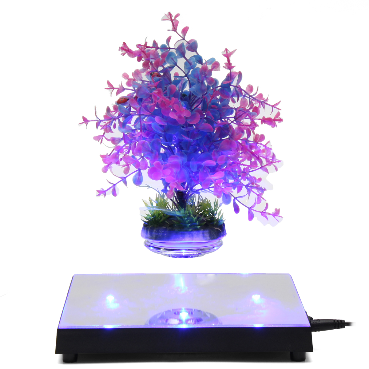 

Magnetic Levitation LED Display Platform 350g Floating Rotating Jewelry Show Stand Holder Gift