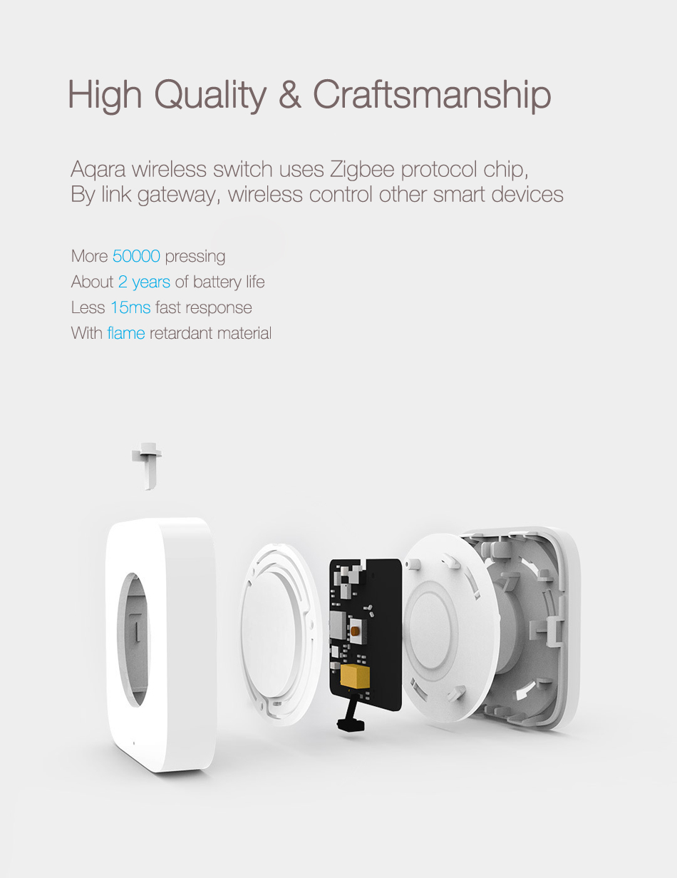 Original Xiaomi Aqara Gyroscope Upgrade Version Wireless Switch Xiaomi Smart Home Remote Control Swtich 14