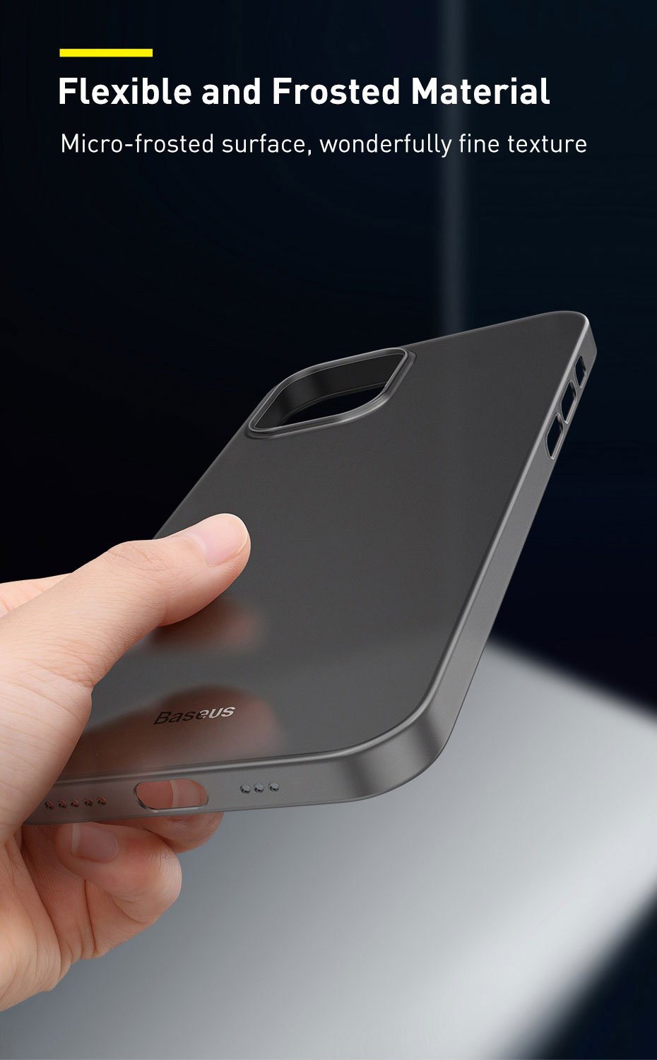 Baseus for iPhone 12 Pro Max Case Matte 0.4mm Ultra Thin PP Anti-Scratch Anti-Fingerprint Translucent Protective Case