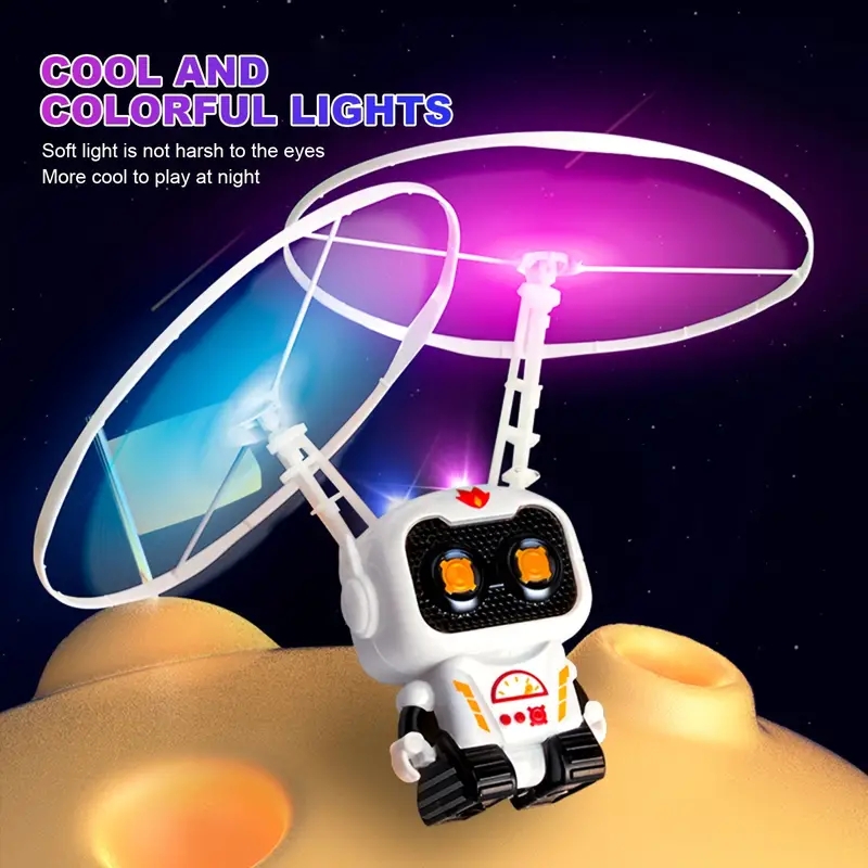 Astronauts Flying Toy Hand Controlled Flying Toys Magic Led Lights Controller Mini Drone Fly Spinners for Kids