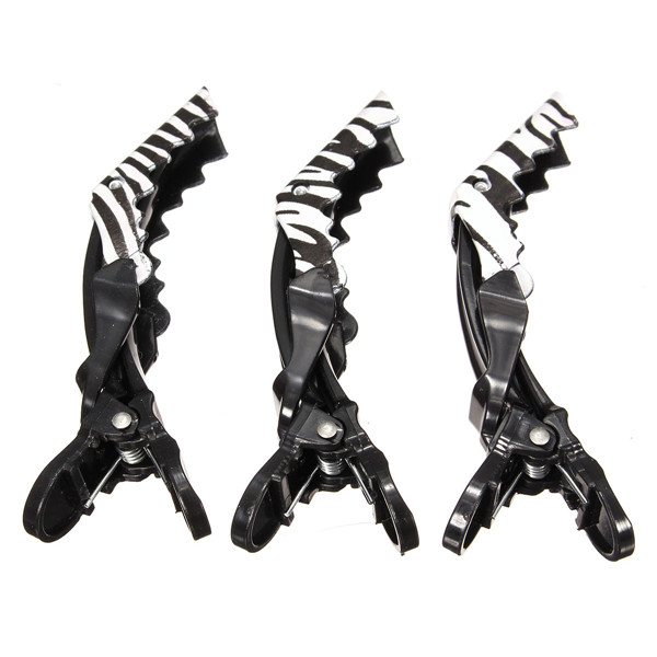 5pcs Professional Crocodile Hair Clips Hairdressing Salon Sectioning Clamp Hairpin Grip Barber
