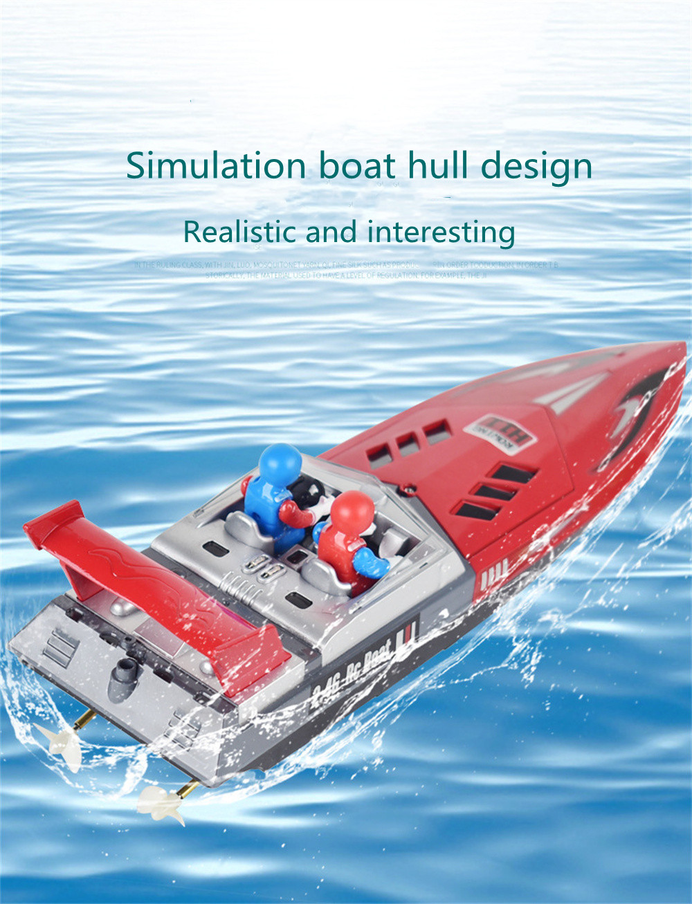 H11 2.4G 4CH RC Boat Vehicles Models High Speed Speedboat Waterproof 20km/h Electric Racing Lakes Pools Remote Control Toys