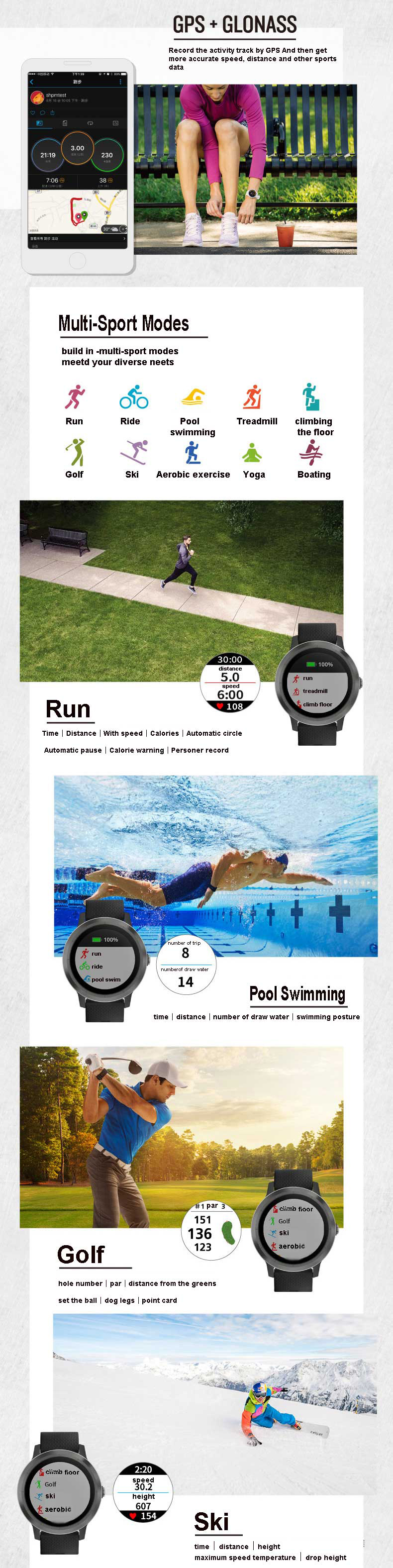 Garmin Vivoactive3 1.2Inch Touch Screen GPS+GLONASS Muti-sport Modes NFC Heart Rate Smart Watch 43