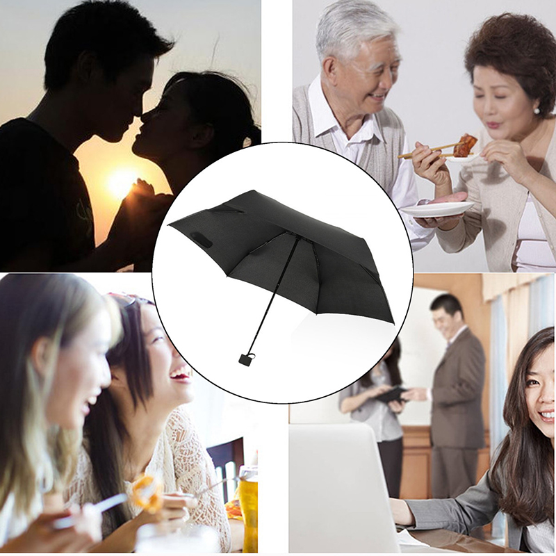 Outdoor 1-2 People Portable Mini Five Folding Umbrella Rain Waterproof Anti-UV Sunshade Pocket Parasol 13