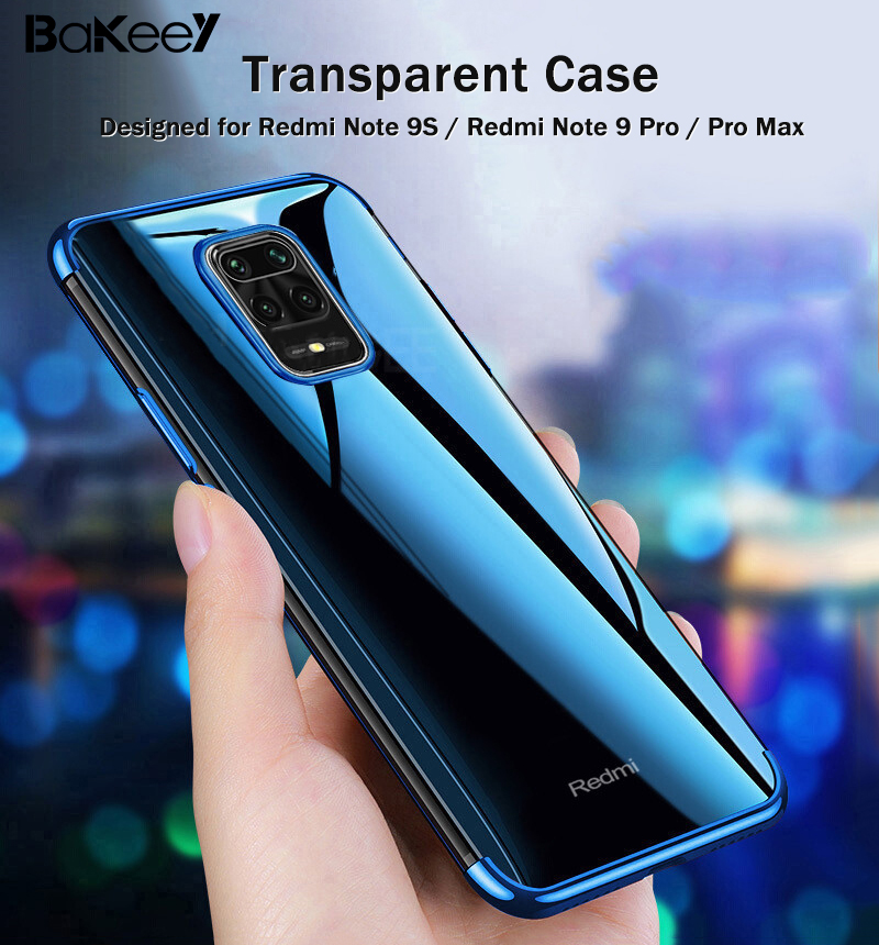 Bakeey Plating Shockproof Transparent Soft TPU Protective Case for Xiaomi Redmi Note 9S / Redmi Note 9 Pro / Redmi Note 9 Pro Max Non-original