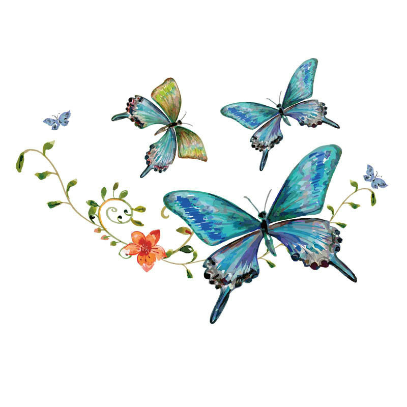 

Ironing Transfers Patches Heat Press Stickers Butterfly Patch DIY Appliques Decor Sticker