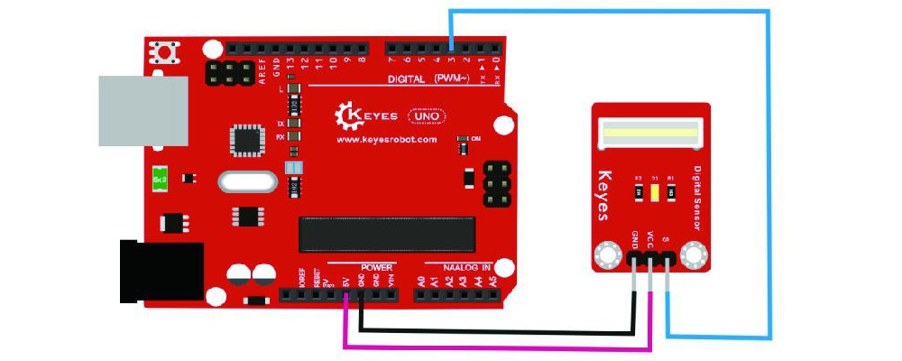 Keyes Brick Knock Sensor Module(Pad hole) Anti-reverse Plug White Terminal for Arduino