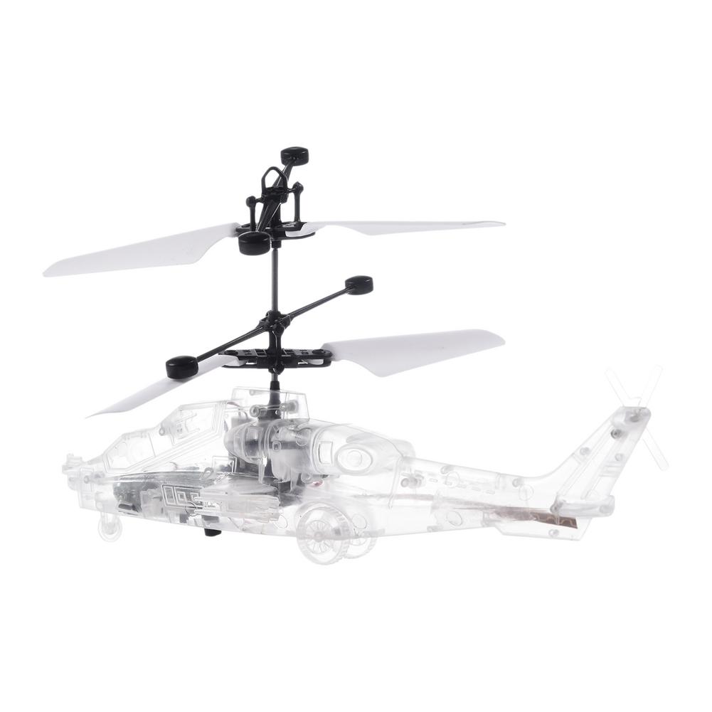 Gesture Sensing Smart Levitation Led Light Altitude Hold Transparent RC Helicopter Kids Toys