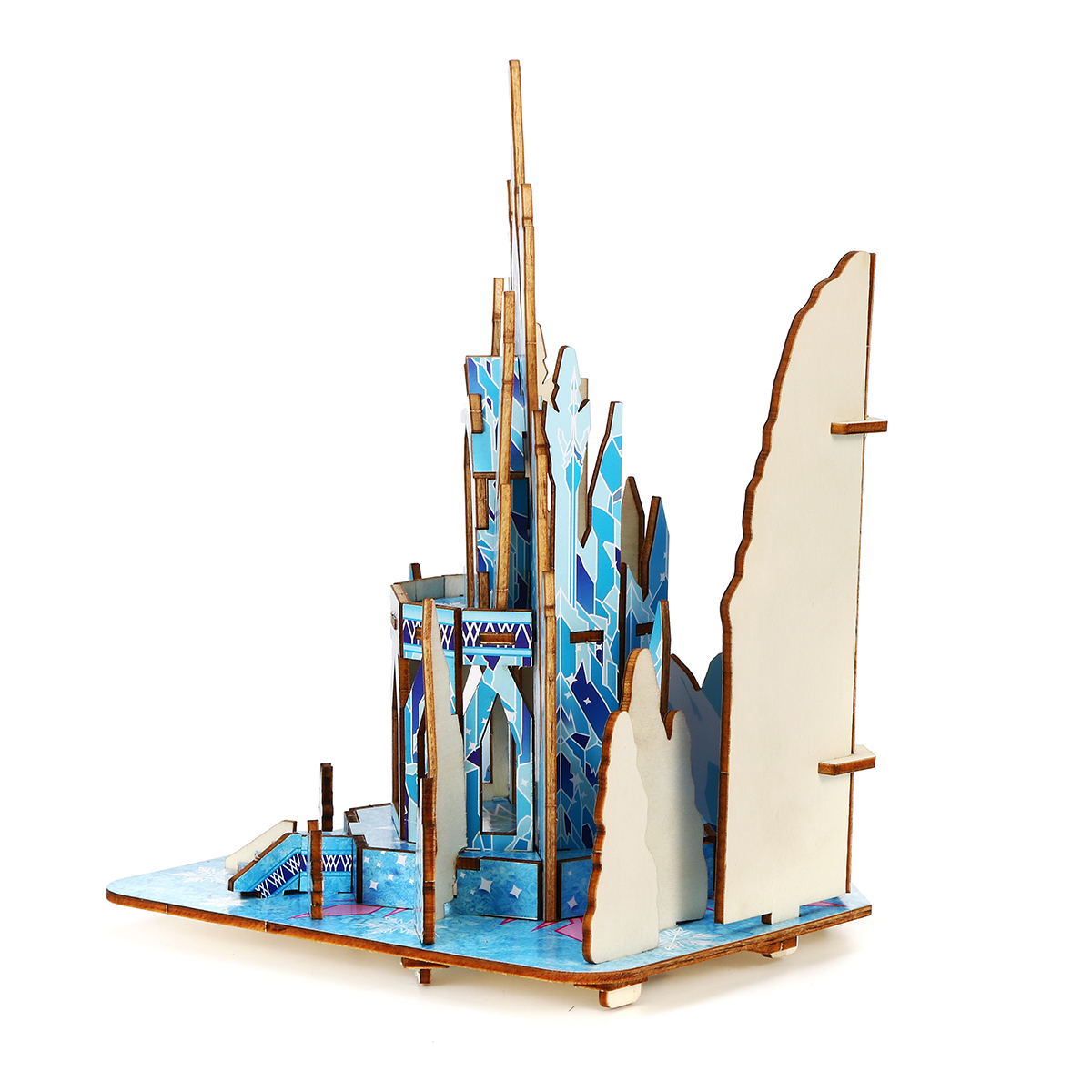 Castelo de gelo de madeira 3D DIY House Kit Puzzle Brinquedos 3D Jigsaw Puzzle Modelo Brinquedo Educacional Presente de aniversário para crianças