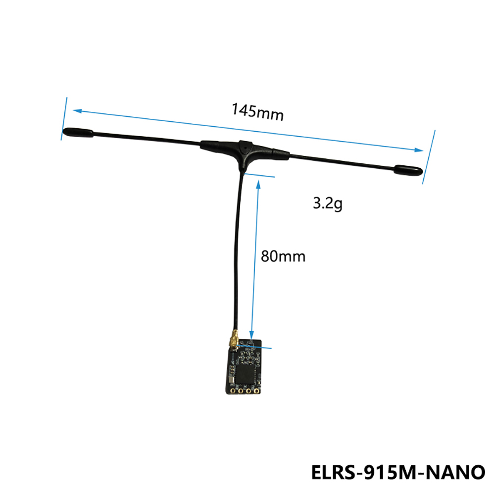 HSKRC ELRS Receiver 2.4GHz/915MHz NANO ExpressLRS RX With T-Type Antenna Support WiFi For FPV RC Racing Drone Quadcopter
