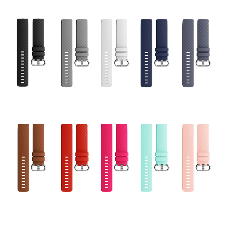 

Bakeey Diamond Grain Силиконовый Смотреть ремень Soft Часы Стандарты для Fitbit Charge 3 Smart Watch