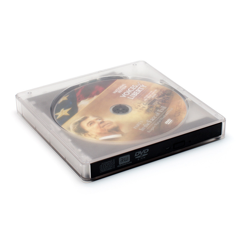 External Optical Drive USB 3.0 Type-C Transparent CD/DVD/VCD Burner Player Reader RW Drive for Mac Win System PC