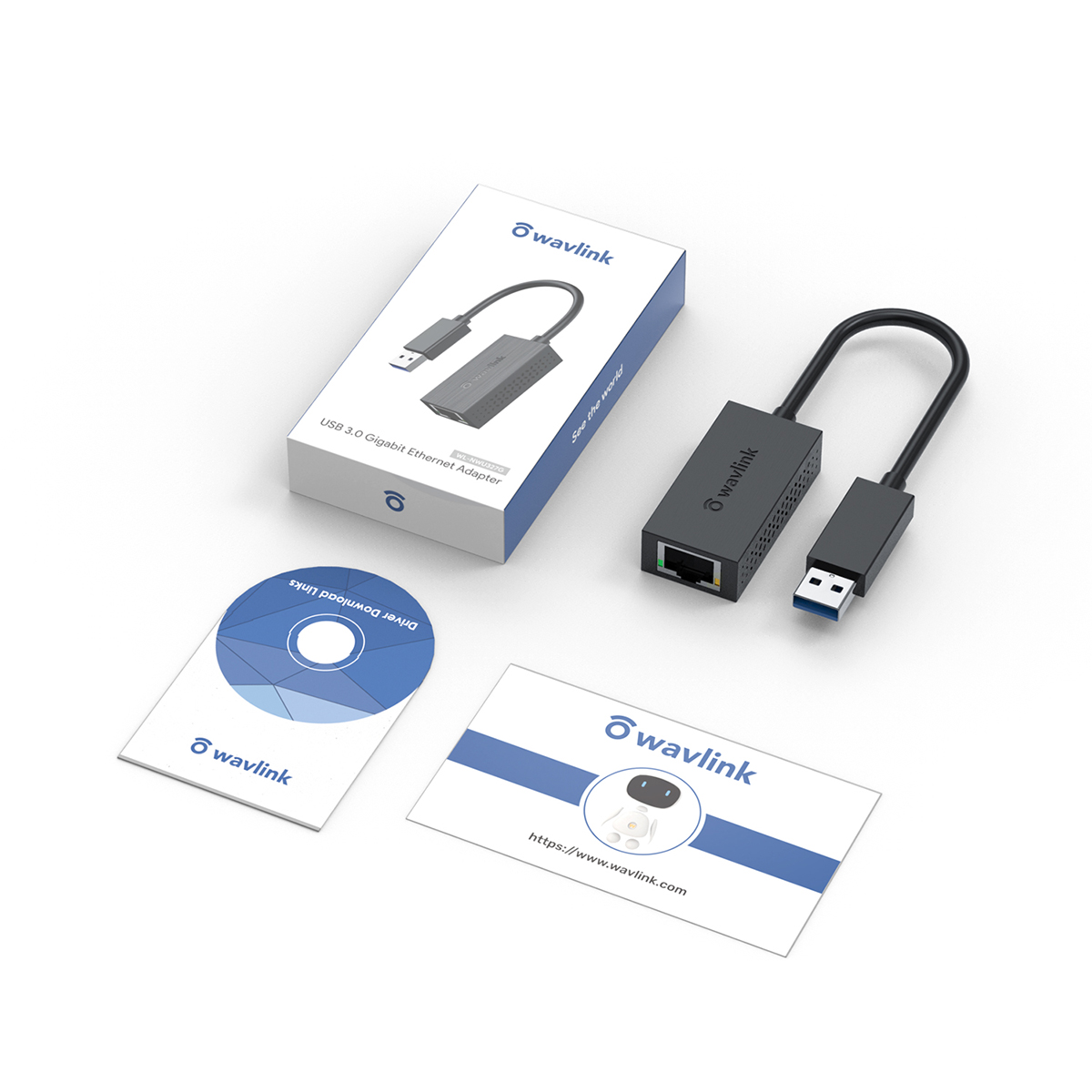 WAVLINK USB 3.1 Type-C/USB3.0 to Gigabit Ethernet Adapter USB3.0 to LAN RJ45 Port Converter 5Gbps Network Connector