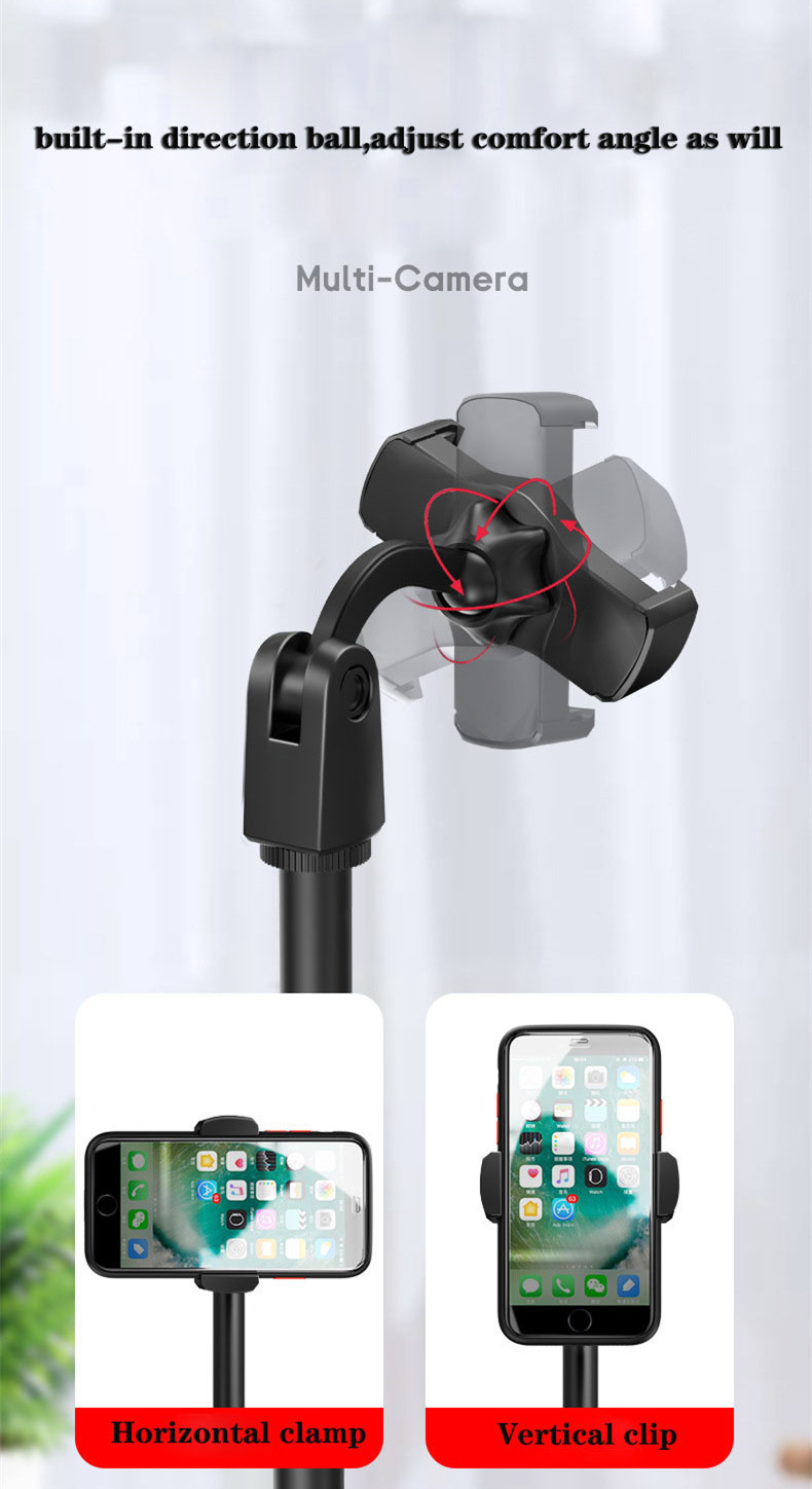 Bakeey 360° Rotatable Phone Desktop Holder Telescopic Selfie Stand for YouTube TikTok Live Stream Makeup