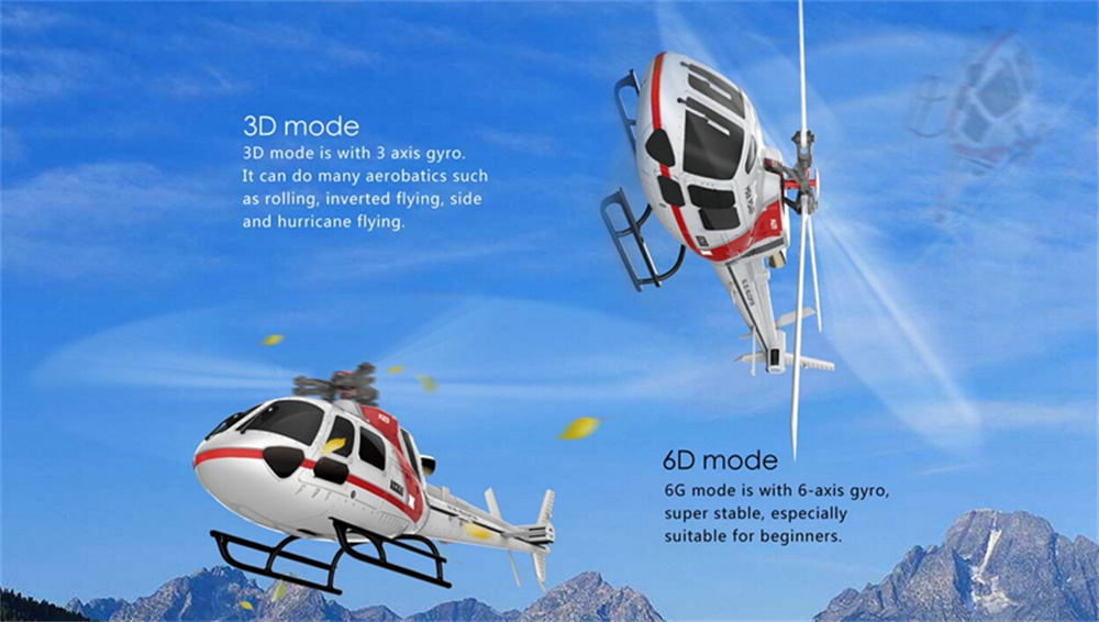 XK K123 6CH Brushless AS350 Scale RC Helicopter BNF/RTF Mode 2