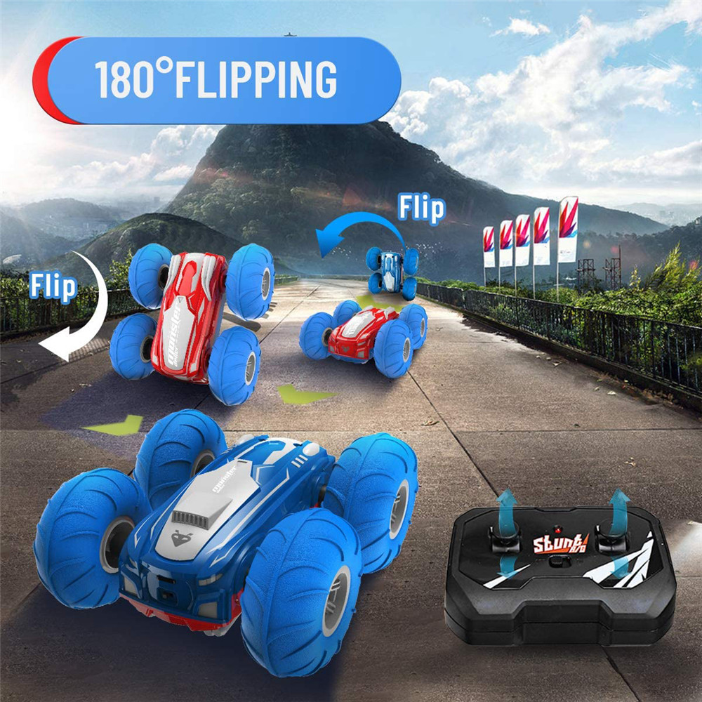 Eachine EC71 RTR Two Batteries 2.4G Double Sided Stunt RC Car 360 Degree Rotation Vehicles Model Kid Child Toys