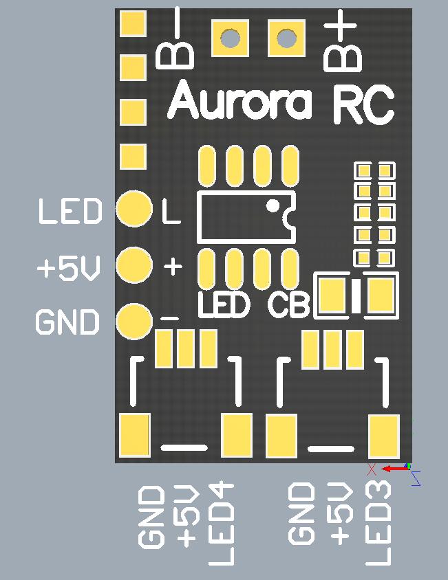 AuroraRC LED Control Board Control Module 2-6S For RC Drone FPV Racing Multi Rotor - Photo: 8