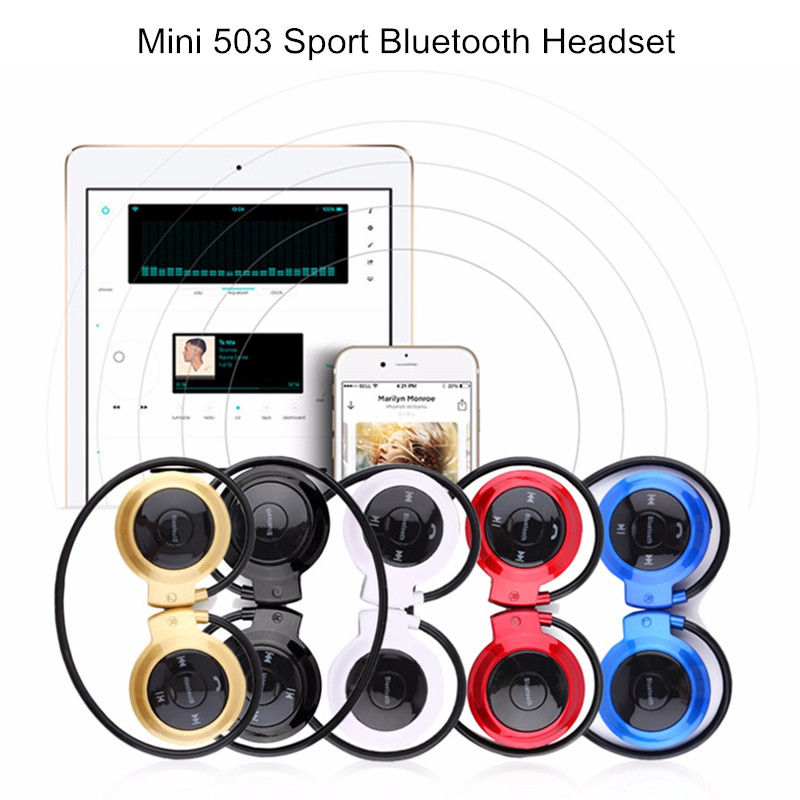 Bakeey™ 503 Sport Running Sweat-proof TF Card Ear Hook Bluetooth Headphone Headset with Mic for Phone 45