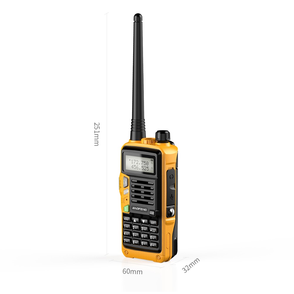 BAOFENG UV-S9 Plus Walkie Talkie Green Yellow Tri-Band 10W With USB Charger Powerful CB Radio Transceiver VHF UHF