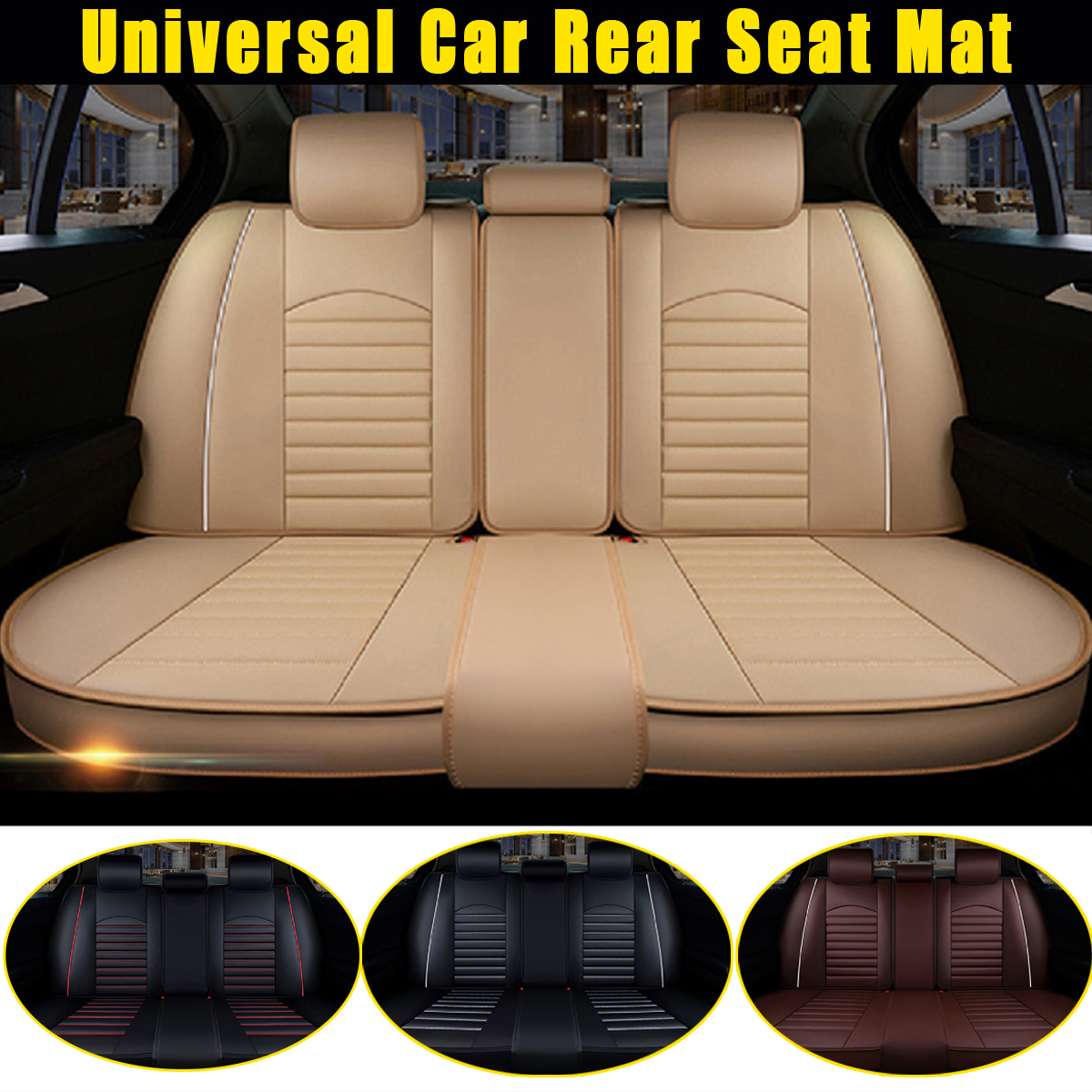 Comfortable Car SUV Seat Cushion Cover Pad Mat Protector Breathable PU Leather