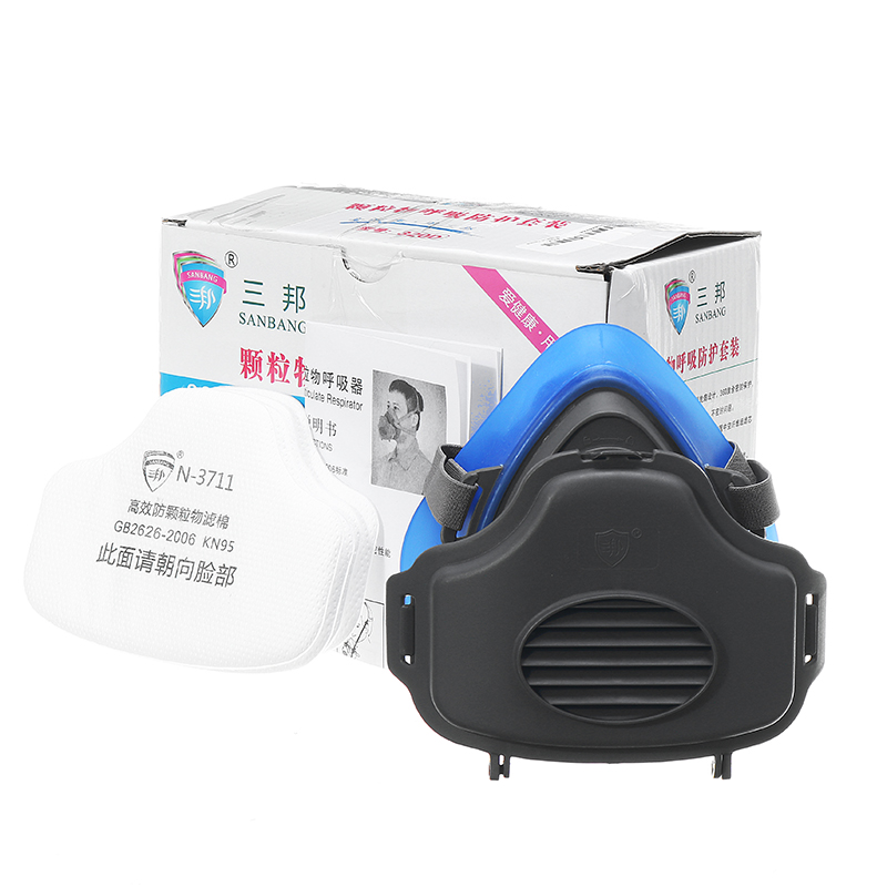 Face Filter Gas Mask Anti Dust Cover PM2.5 Painting Spraying Shild Anti-Haze Safety