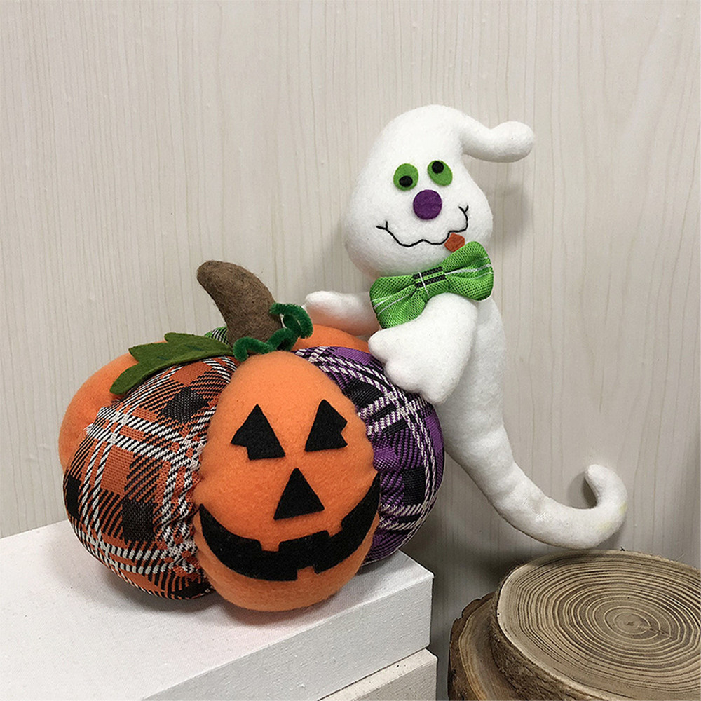 Halloween Stuffed Plush Toy 30cm Doll Pumpkin Ghost Black Cat Cartoon Party Doll