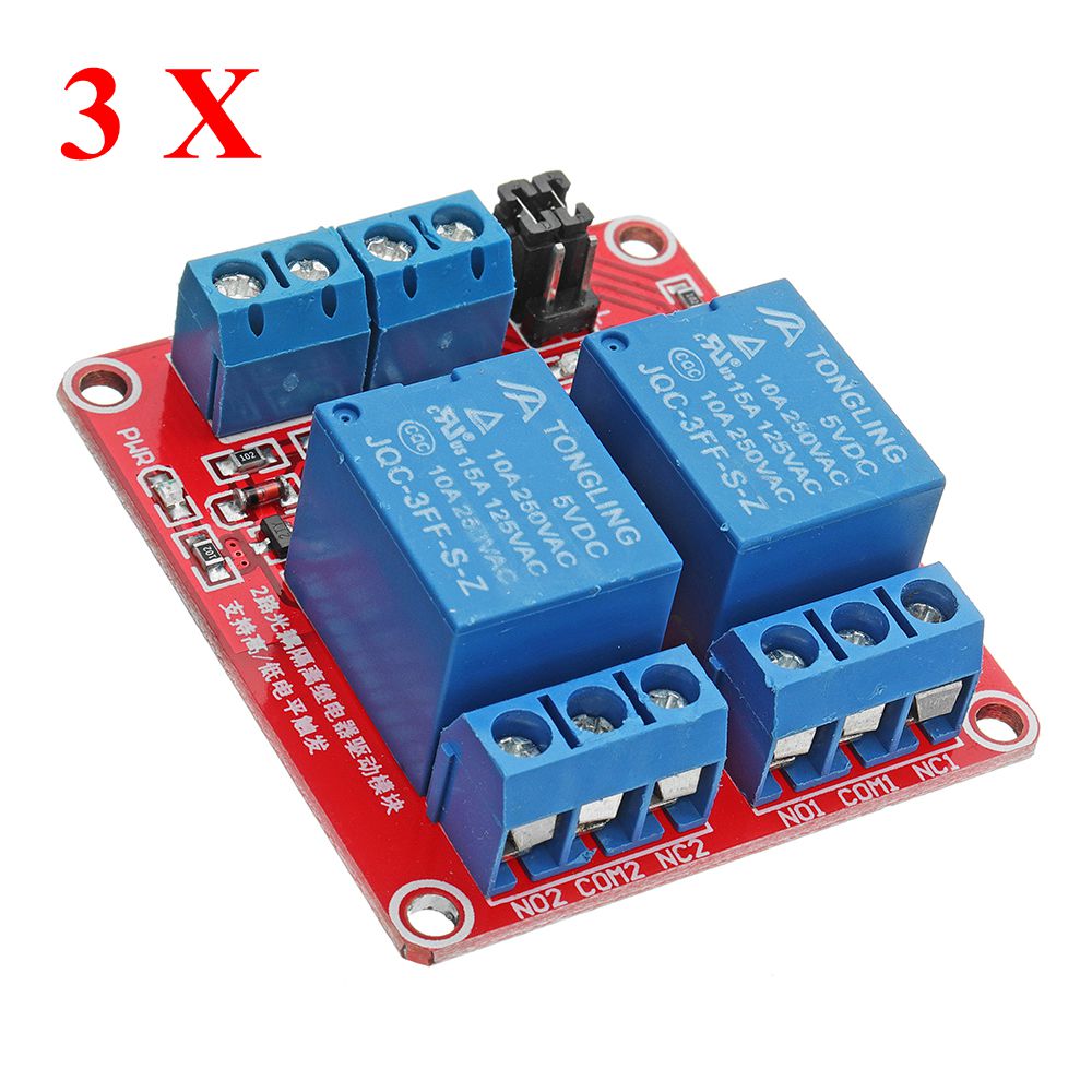 DC 12V 2-Channel Relay Module with Optocoupler H/L Level Triger for Arduino 