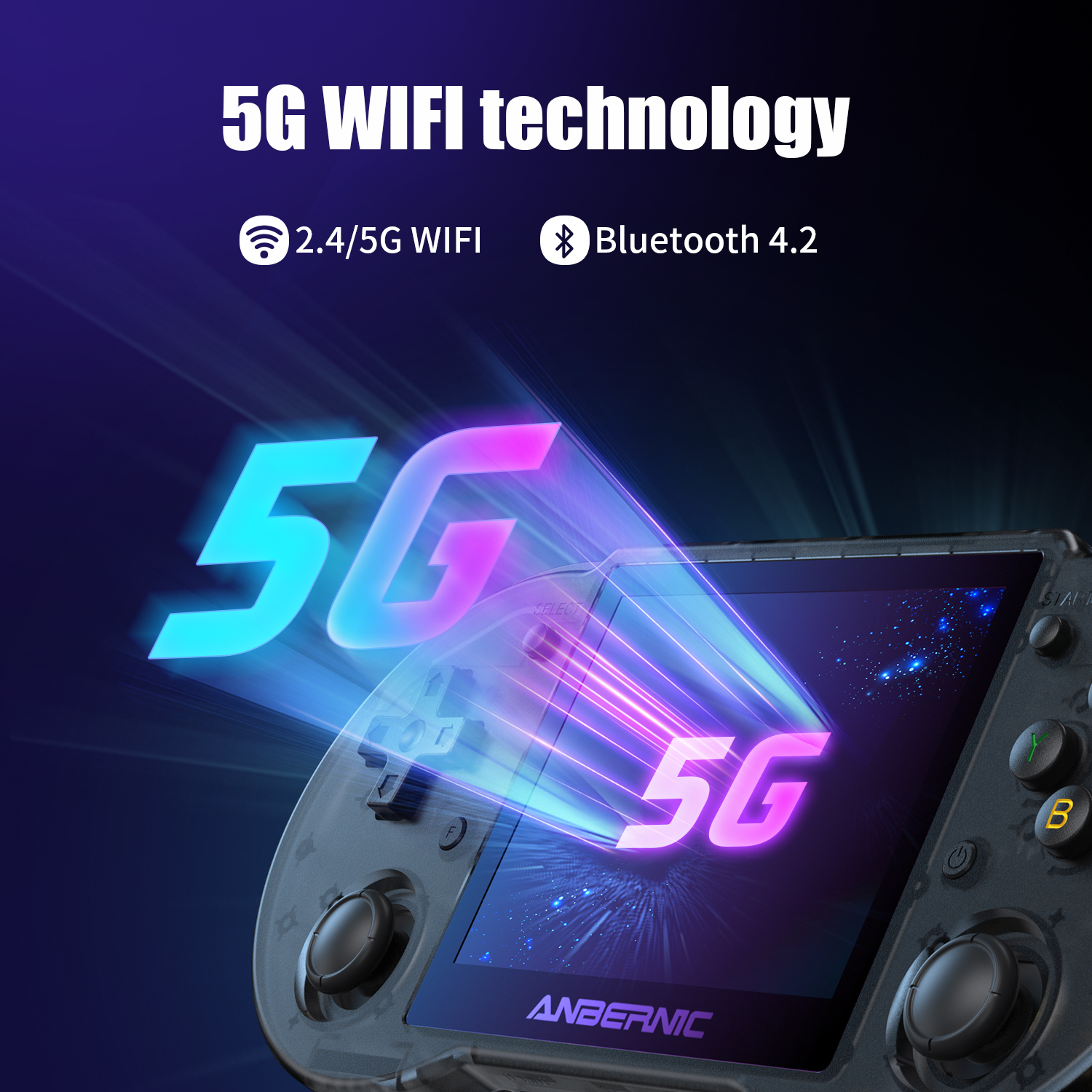 ANBERNIC RG353P 80GB 15000 Games Video Handheld Game Console Android 11 Linux Dual System 5G WiFi Bluetooth 4.2 DC SS PS1 NDS N64 Retro Game Player 3.5 inch IPS Full View Display HDMI Output