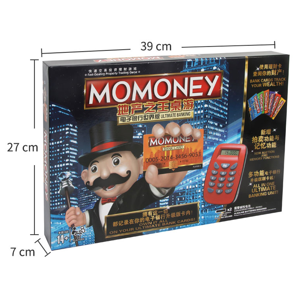 Large Luxury Childrens Estate Credit Card Machine Tycoon Classic Board Game Toy