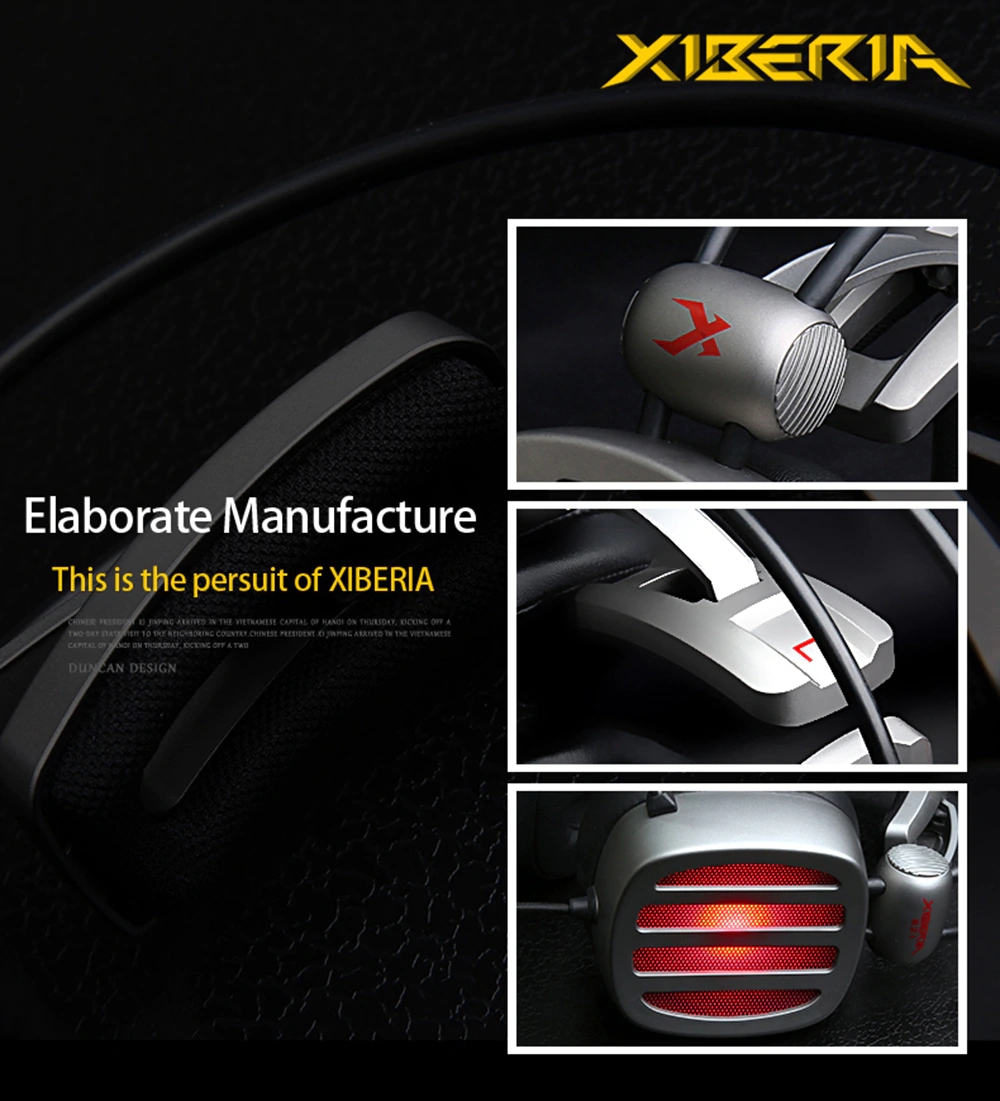Xiberia S21 USB Wired 7.1 Surround Sound Stereo Gaming Headphone Headset with Mic 8