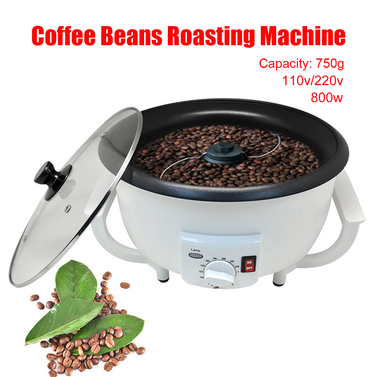 800W Household Coffee Beans Roasting Baking Machine Roasters Coffee Machine 6