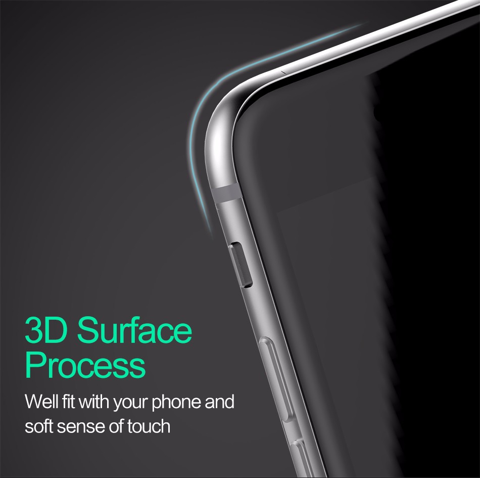 Bakeey 3D Soft Edge Carbon Fiber Tempered Glass Screen Protector For iPhone 7