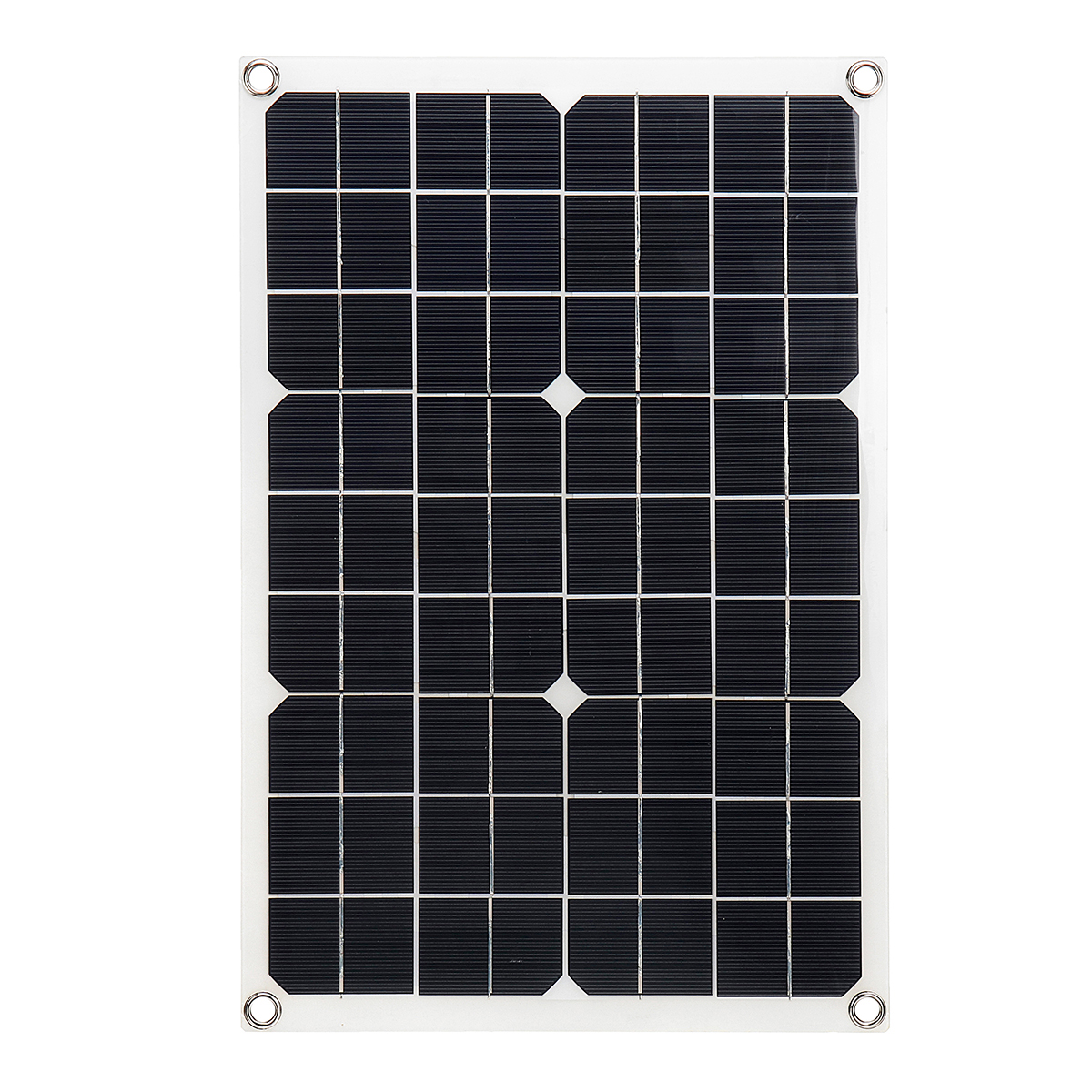 20W 430*280*2.5mm Monocrystalline Solar Panel with 18V DC Plug & 5V USB Output High Efficiency & Light Weight 34