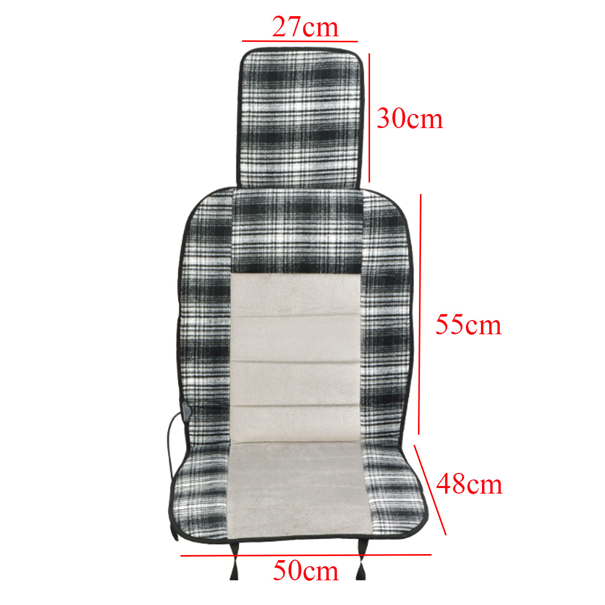 12V Universal Electric Heated Car Seat Cushion Cover Padded Thermal Warmer Mat