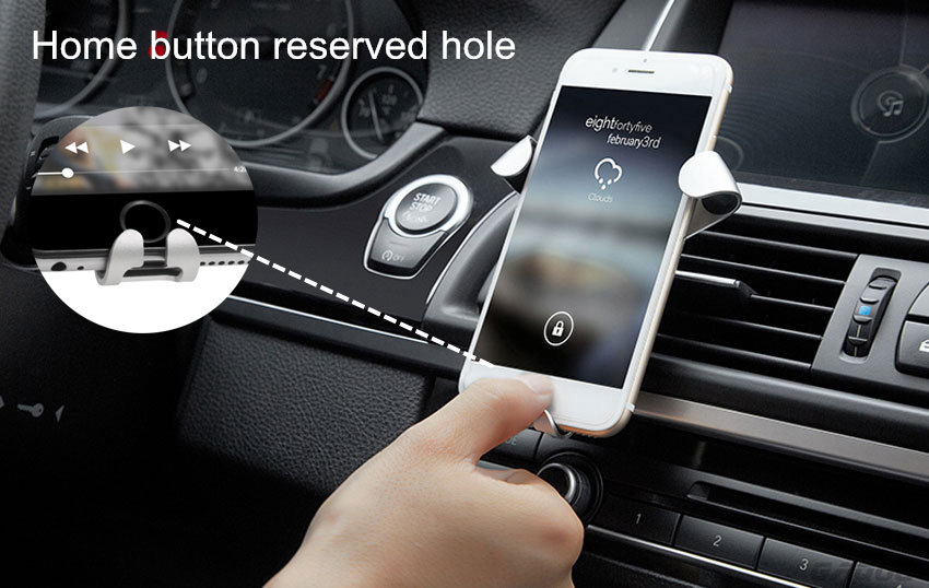 Bakeey™ Gravity Linkage Auto Lock Metal Car Air Vent Phone Holder Stand for Xiaomi Mobile Phone