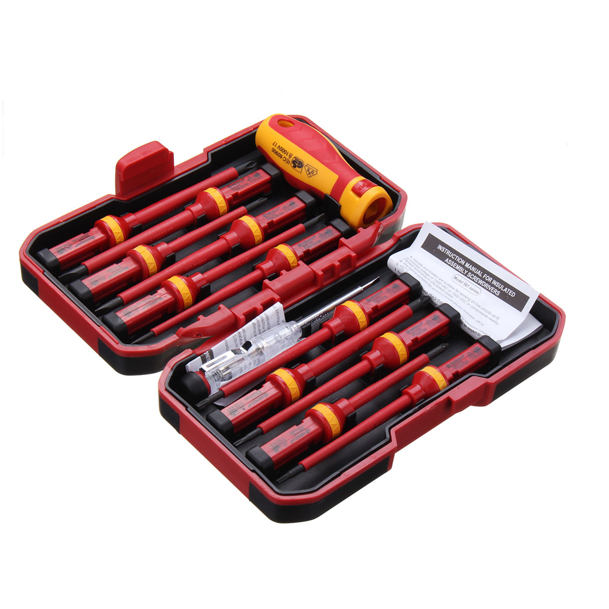 13Pcs 1000V Electronic Insulated Screwdriver Set Phillips Slotted Torx CR-V Screwdriver Repair Tools 17