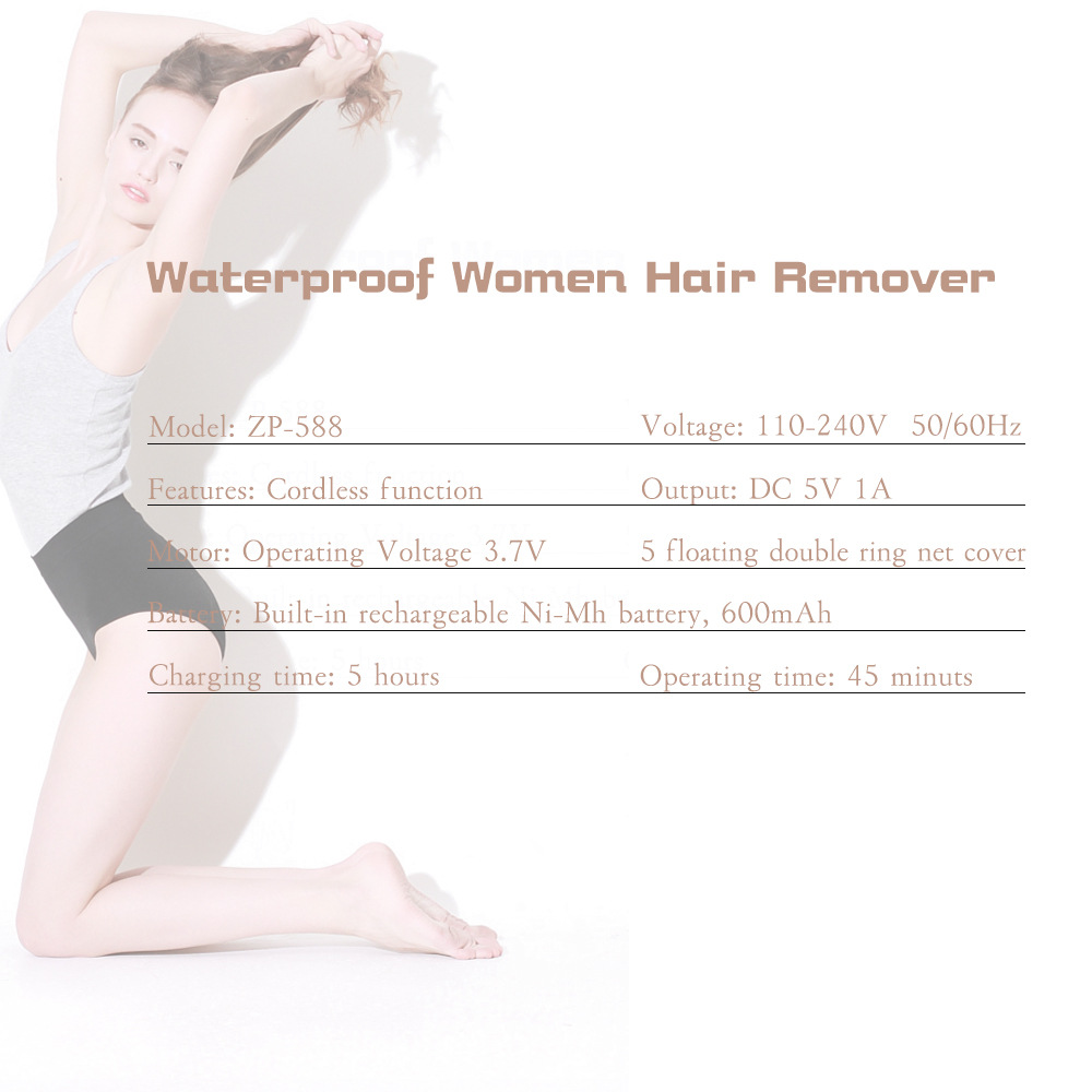 Cordless Electric Razor Shaver Women Hair Remover